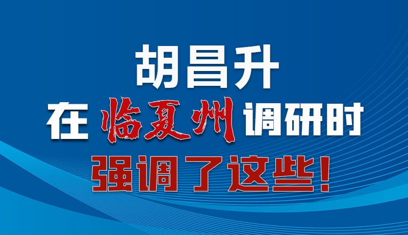 圖解|胡昌升在臨夏州調(diào)研時強調(diào)了這些！