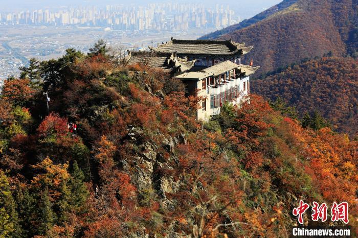 深秋，位于蘭州市榆中縣的興隆山，漫山遍野成五彩顏色。張?zhí)鞂?攝