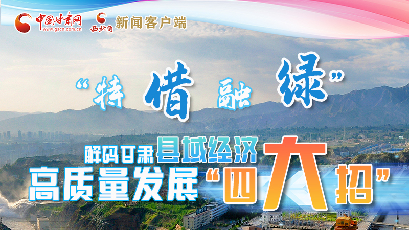 圖解|“特、借、融、綠”解碼甘肅縣域經(jīng)濟(jì)高質(zhì)量發(fā)展“四大招”