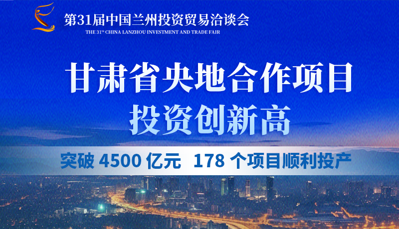 甘肅省央地合作項目投資創(chuàng)新高：突破 4500 億元，178個項目順利投產(chǎn)